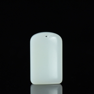 山流水料和田羊脂白玉无事牌吊坠