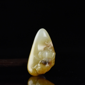 籽料和田玉金玉满堂吊坠