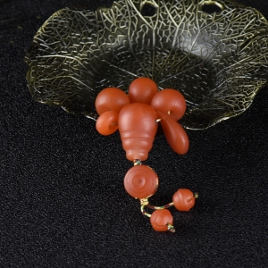 柿子红南红配件