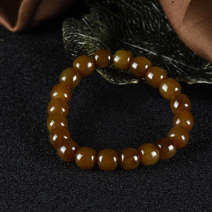 山料和田糖玉老形珠单圈手串