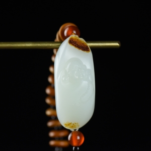 山料和田白玉弥勒佛单圈手串