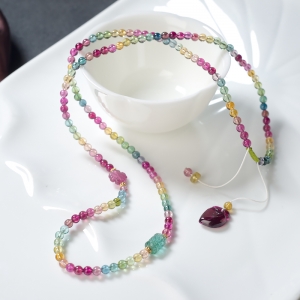 3.5mm彩虹碧玺多圈手串