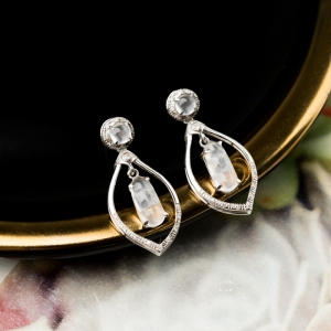 18K冰种翡翠耳坠