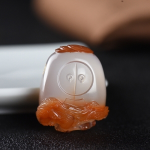 冰飘南红喜事临门吊坠