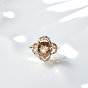 18K黄色碧玺戒指