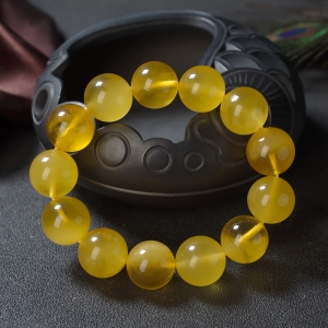 17mm鸡油黄金绞蜜单圈手串