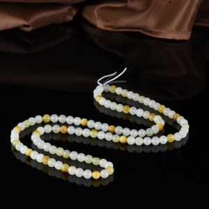 6.5mm籽料和田白玉108佛珠