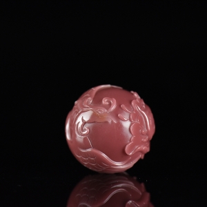 20mm阿拉善凤穿牡丹圆珠