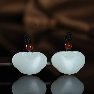 山料和田白玉平安扣吊坠（单件）