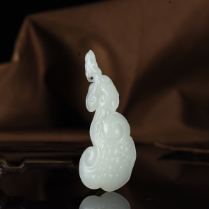 山料和田白玉如意手把件