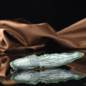 山料和田青玉年年有余茶刀