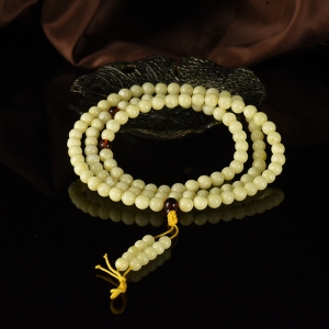 6.5mm白花蜜蜜蜡108佛珠