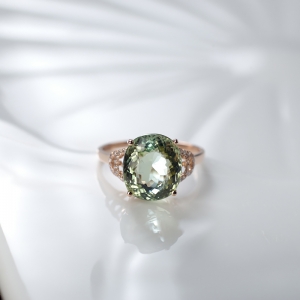 18K绿色碧玺戒指