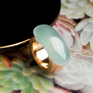 18K冰种晴水翡翠戒指