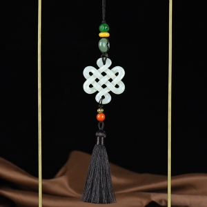 山料和田白玉中国结挂件