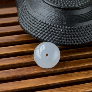 糯冰种浅紫翡翠路路通吊坠