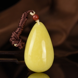 白花蜜蜜蜡水滴吊坠