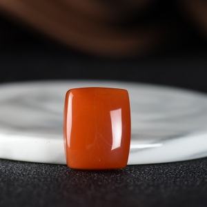 柿子红南红戒面