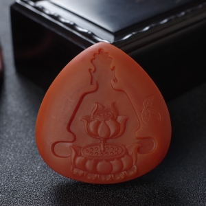 柿子红南红悟道吊坠