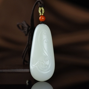 籽料和田白玉凤凰吊坠