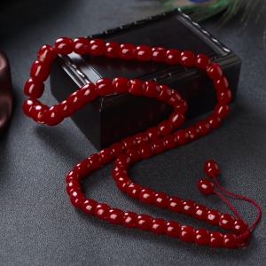 阿卡牛血红珊瑚桶珠塔链