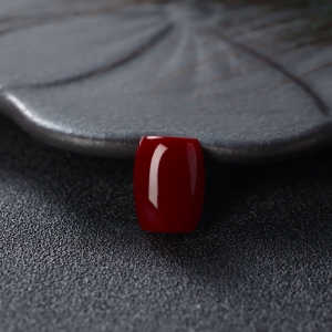 阿卡牛血红珊瑚方形戒面