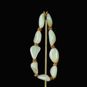 籽料和田玉原石单圈手串