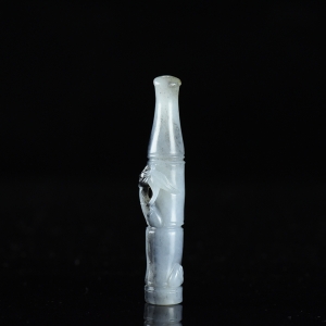 籽料和田玉青花节节高烟嘴