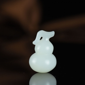 籽料和田白玉福禄吊坠