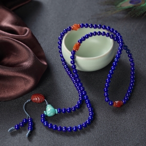 5mm深蓝色青金石108佛珠