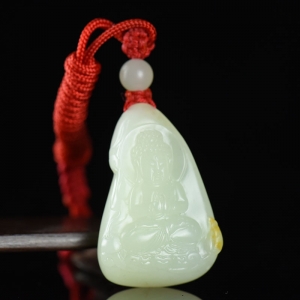 籽料和田白玉宝宝佛吊坠