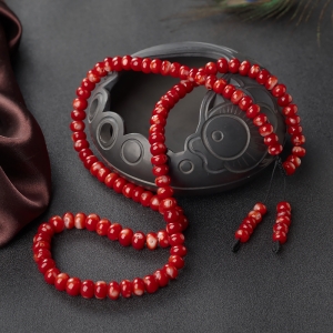 阿卡牛血红珊瑚算盘珠108佛珠