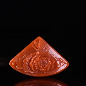 柿子红南红花开富贵吊坠