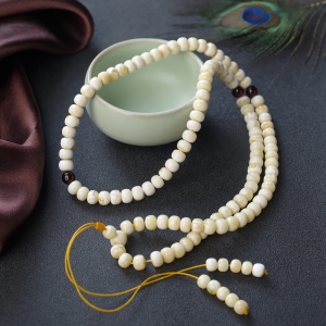 白蜜鼓珠108佛珠