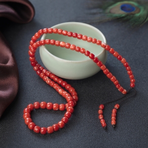 MOMO珊瑚桶珠多圈手串