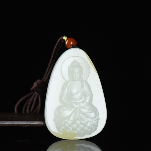 山料和田白玉大日如来吊坠
