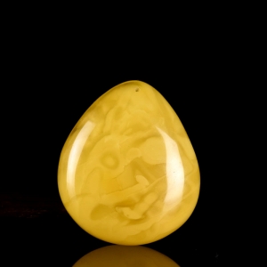 黄白花蜜蜜蜡水滴吊坠