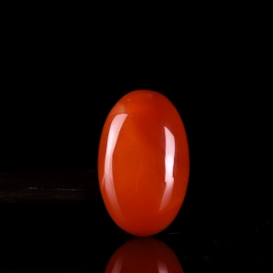 柿子红南红椭圆戒面