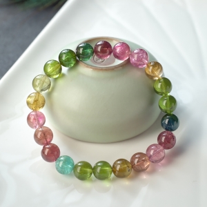 8.5mm彩虹碧玺单圈手串