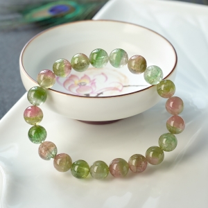 9mm西瓜碧玺单圈手串