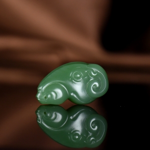 山料和田碧玉羊羊如意吊坠