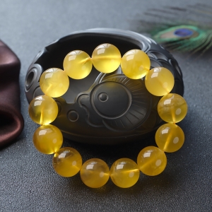 18mm鸡油黄金绞蜜单圈手串