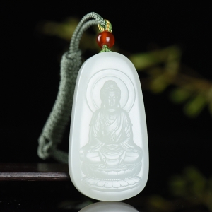 山料和田白玉大日如来吊坠