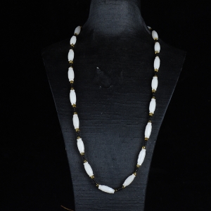 山料和田白玉年年有余珠链