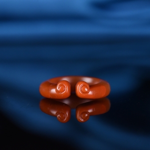 柿子红南红悟空指环