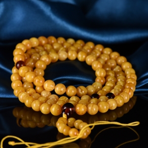 9mm老蜜蜡108佛珠