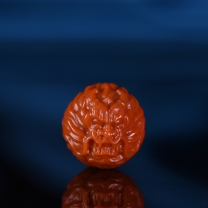 16mm柿子红南红龙珠配件