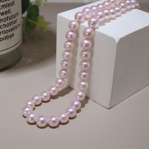 9mm海水粉色珍珠项链