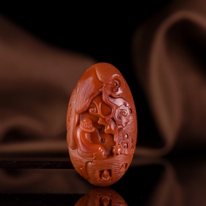 包浆料南红悟道吊坠