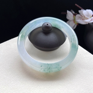 54.5mm冰种飘花翡翠平安镯